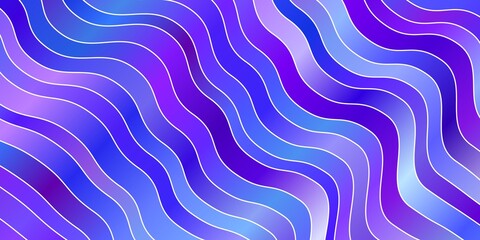 Fototapeta premium Light Blue, Red vector layout with circular arc. Abstract illustration with bandy gradient lines. Template for your UI design.