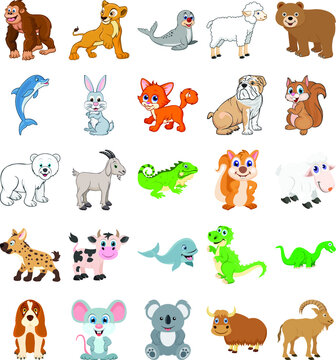 Cute Animals Colored Vector Icons 2