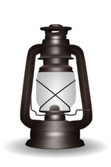 Classic oil lantern vector isolated