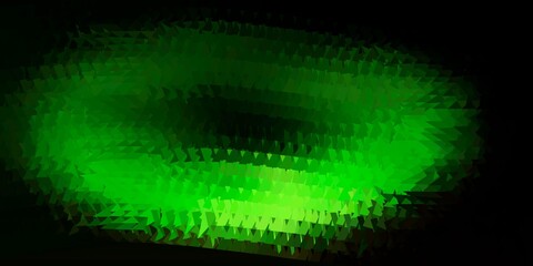 Dark green, yellow vector abstract triangle template.