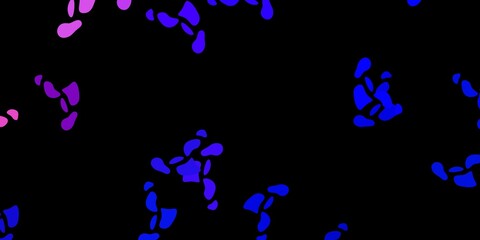 Dark blue, yellow vector template with abstract forms.