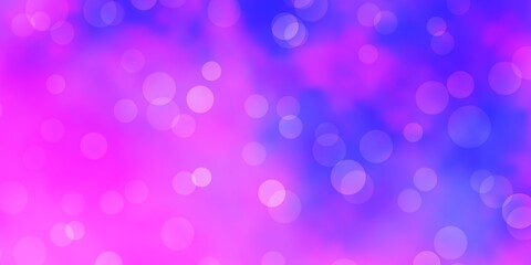 Fototapeta premium Light Purple, Pink vector layout with circles. Abstract illustration with colorful spots in nature style. Pattern for websites, landing pages.