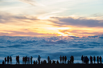Sunset View from the summit of Haleakala, Maui, Hawaii