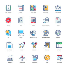 Stock Trading Flat Icons Pack 