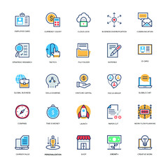 Business Ideas Flat Vectors Set