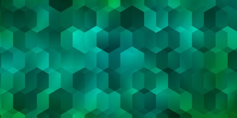 Light Green vector backdrop with hexagons.