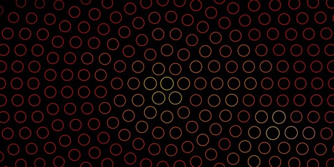 Fototapeta na wymiar Dark Red, Yellow vector texture with circles. Glitter abstract illustration with colorful drops. Design for your commercials.