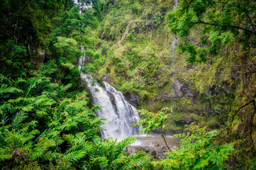 Fototapeta na wymiar Upper Waikani Falls, 