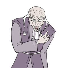 Design of old asian oriental man