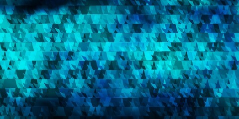 Light BLUE vector background with lines, triangles.