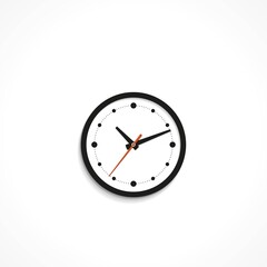 Clock Icon Isolated on White Background