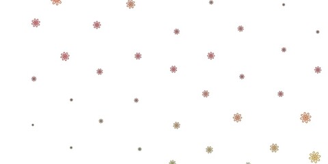 Light Green, Yellow vector natural backdrop with flowers.