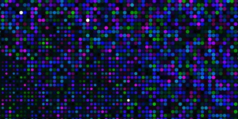 Dark Multicolor vector template with circles. Glitter abstract illustration with colorful drops. Pattern for wallpapers, curtains.