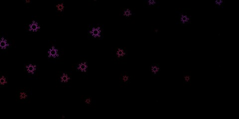 Dark pink vector template with flu signs.