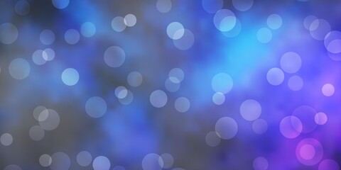 Dark Pink, Blue vector backdrop with dots. Modern abstract illustration with colorful circle shapes. Design for your commercials.