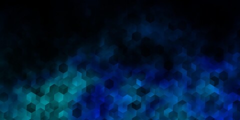 Dark Orange vector texture with colorful hexagons.