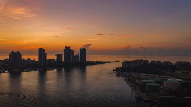 sunrise Aerial hyperlapse