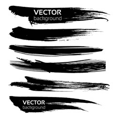 Textured black strokes on white background