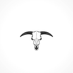 the skull of a bull vector icon