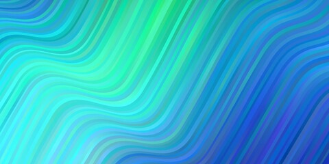 Light Blue, Green vector layout with wry lines. Colorful illustration, which consists of curves. Best design for your posters, banners.