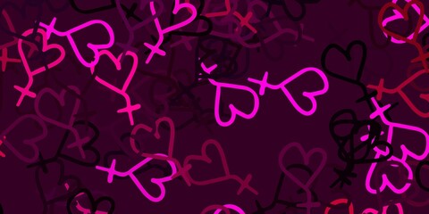 Light Pink vector backdrop with woman's power symbols.