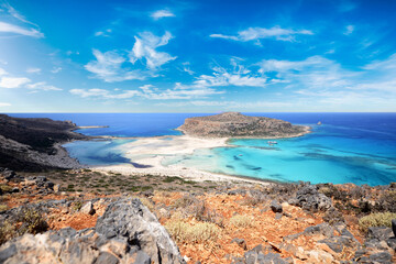 Famous Balos lagoon, Crete, Greece