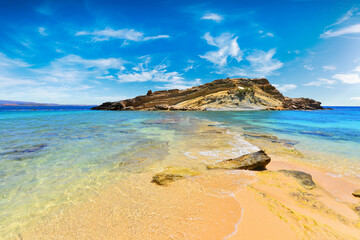 Summer landscape of idyllic sea shore