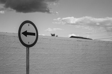 placa, rua, céu