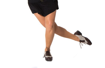 
Tap dance dancer legs on white background

Tap dance dancer legs on white background