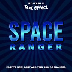 Space Ranger Game Title Editable Text Effect Style