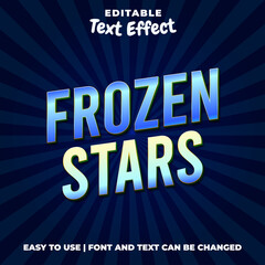 Naklejka na ściany i meble Frozen Stars Game Title Text Effect Style