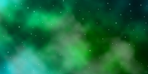 Light Green vector texture with beautiful stars. Shining colorful illustration with small and big stars. Pattern for websites, landing pages.