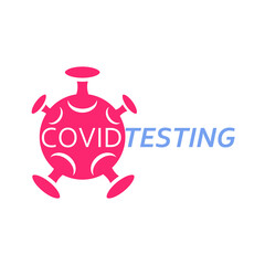 Virus concept icon with text logo