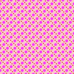Two sized polkadots seamless repeat pattern background