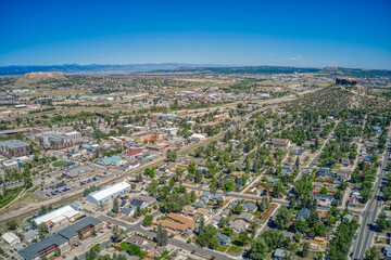 Aerial View of the Colorado suburb of Castle Rock