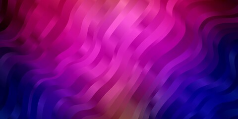 Dark Multicolor vector texture with wry lines. Colorful abstract illustration with gradient curves. Pattern for websites, landing pages.