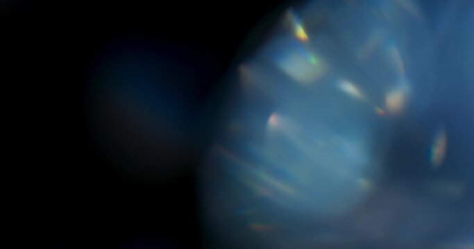 Rainbow Light Flare Prism Rainbow Light Flares Overlay on Black Background