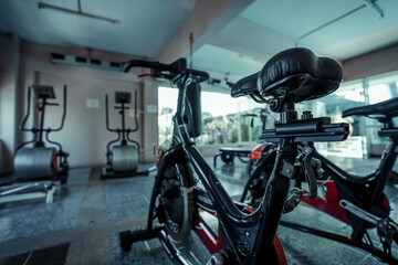 Fototapeta premium Thailand bangkok 26 July 2020 :View of gym on rooftop condo