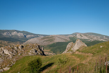 Panoramic view from the Peña Tremaya. Palencia. Spain
