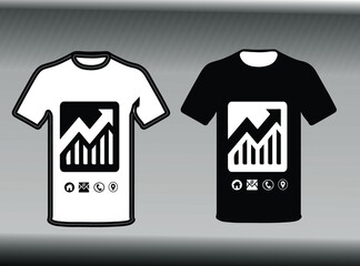 new modern t shirt design with financial icon