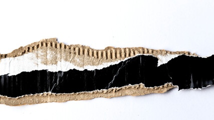 Tear the paper into an artwork Design area