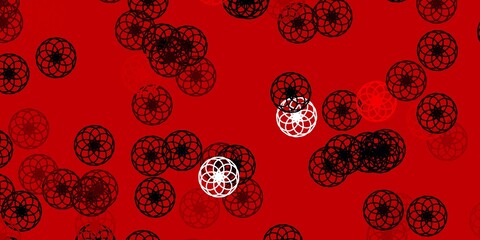 Light Red vector template with circles.