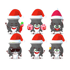 Santa Claus emoticons with cauldron cartoon character