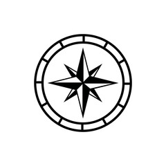 Compass icon vector logo design template