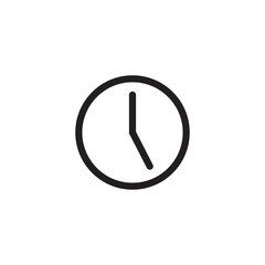 Clock icon vector logo design flat style illustration