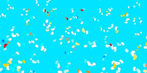 Light blue, red vector backdrop with chaotic shapes.