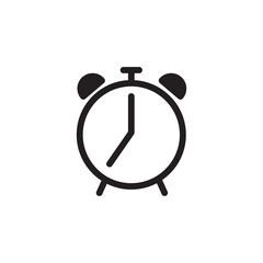Alarm clock icon vector logo design template