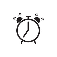 Alarm clock icon vector logo design template