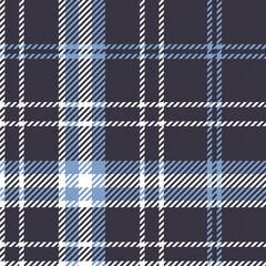 Retro Dark Blue, blue and white tartan plaid Scottish seamless pattern.Texture from plaid, tablecloths, clothes, shirts, dresses, paper, bedding, blankets and other textile products