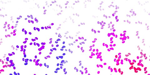 Light blue, red vector background with random forms.